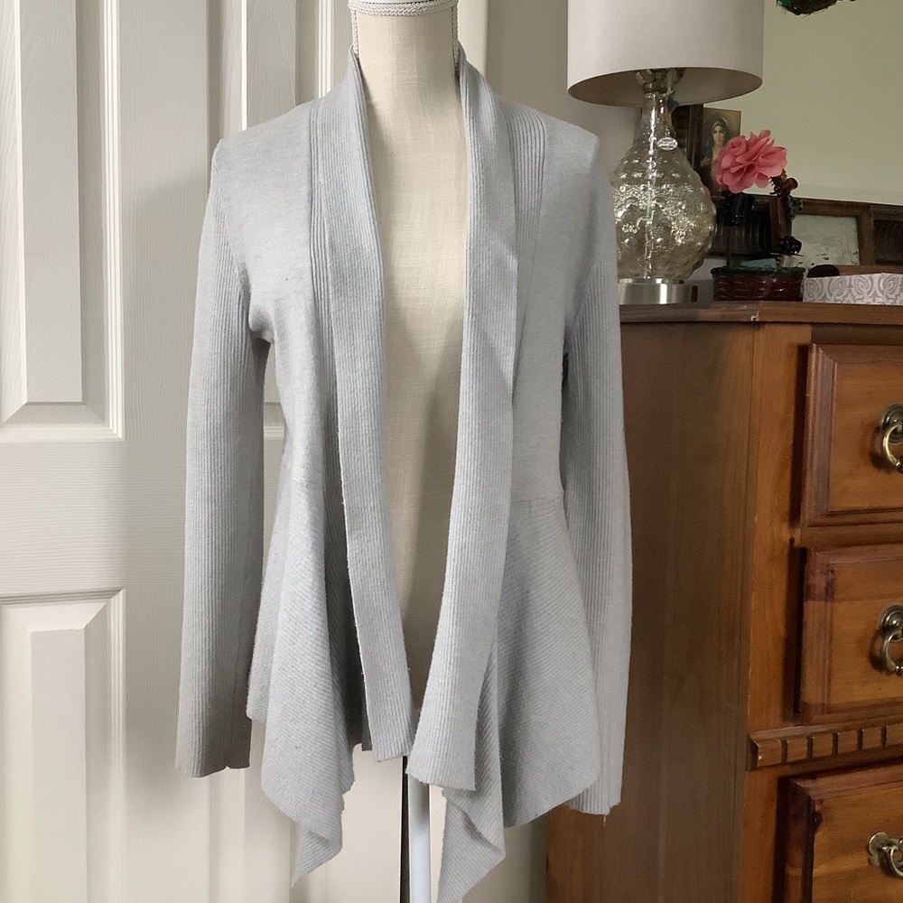 Verve Ami Grey Open Cardigan Sweater